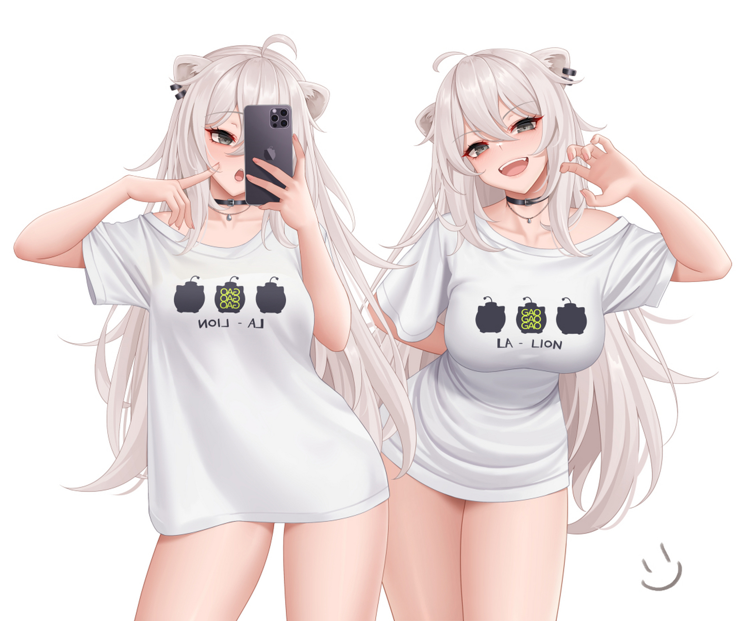 狮白牡丹 画师:唯笑