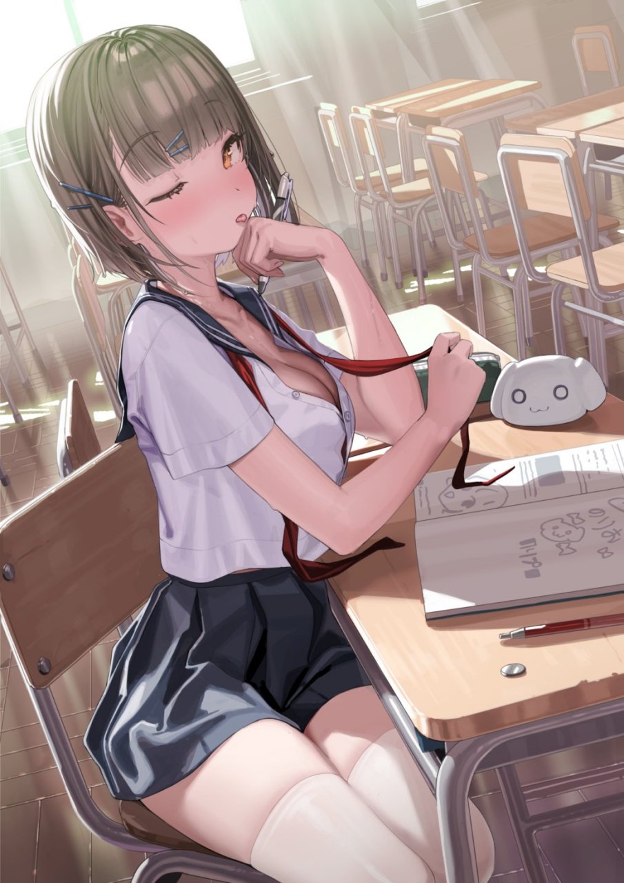 教室好热啊,为什么不开空调?#二次元