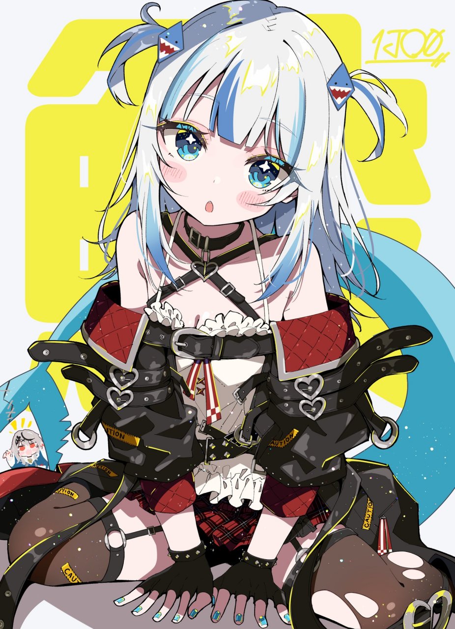 穿上不同衣服的小鲨鱼,都好可爱啊[期待]#虚拟主播