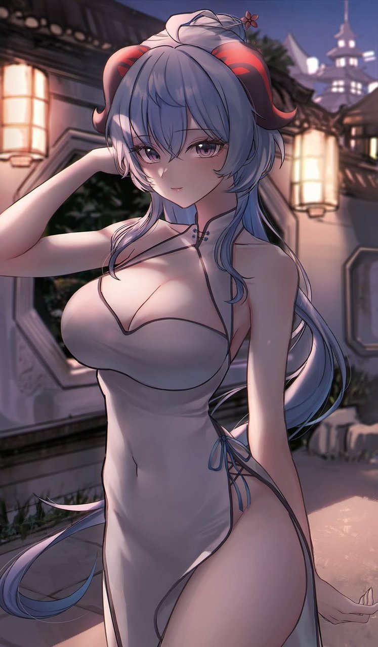 穿上旗袍的甘雨,出这皮肤肯定能大卖[二哈]#原神