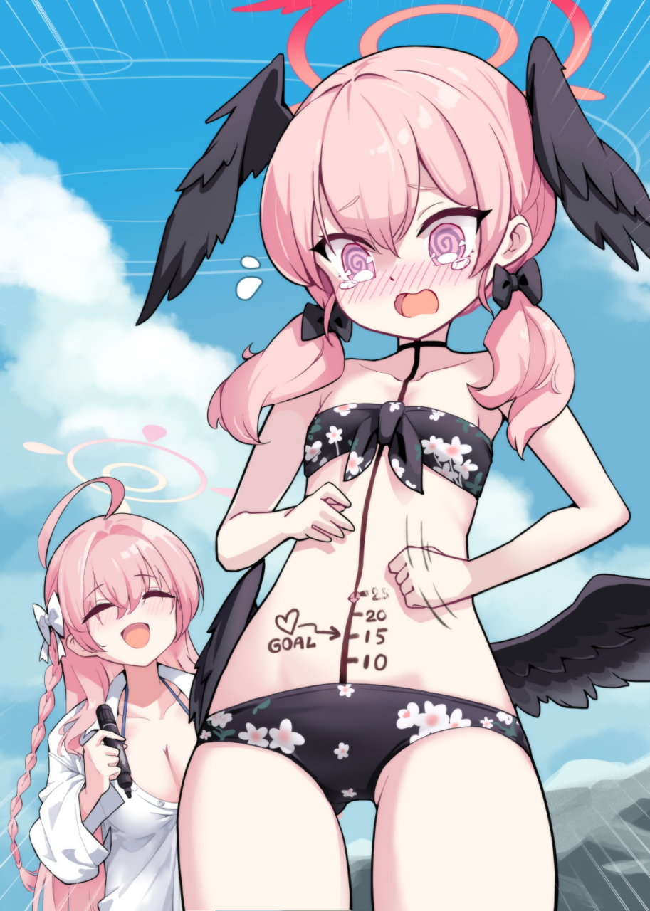 小春:"不要在我肚子上乱写乱画!"[晕]#碧蓝档案