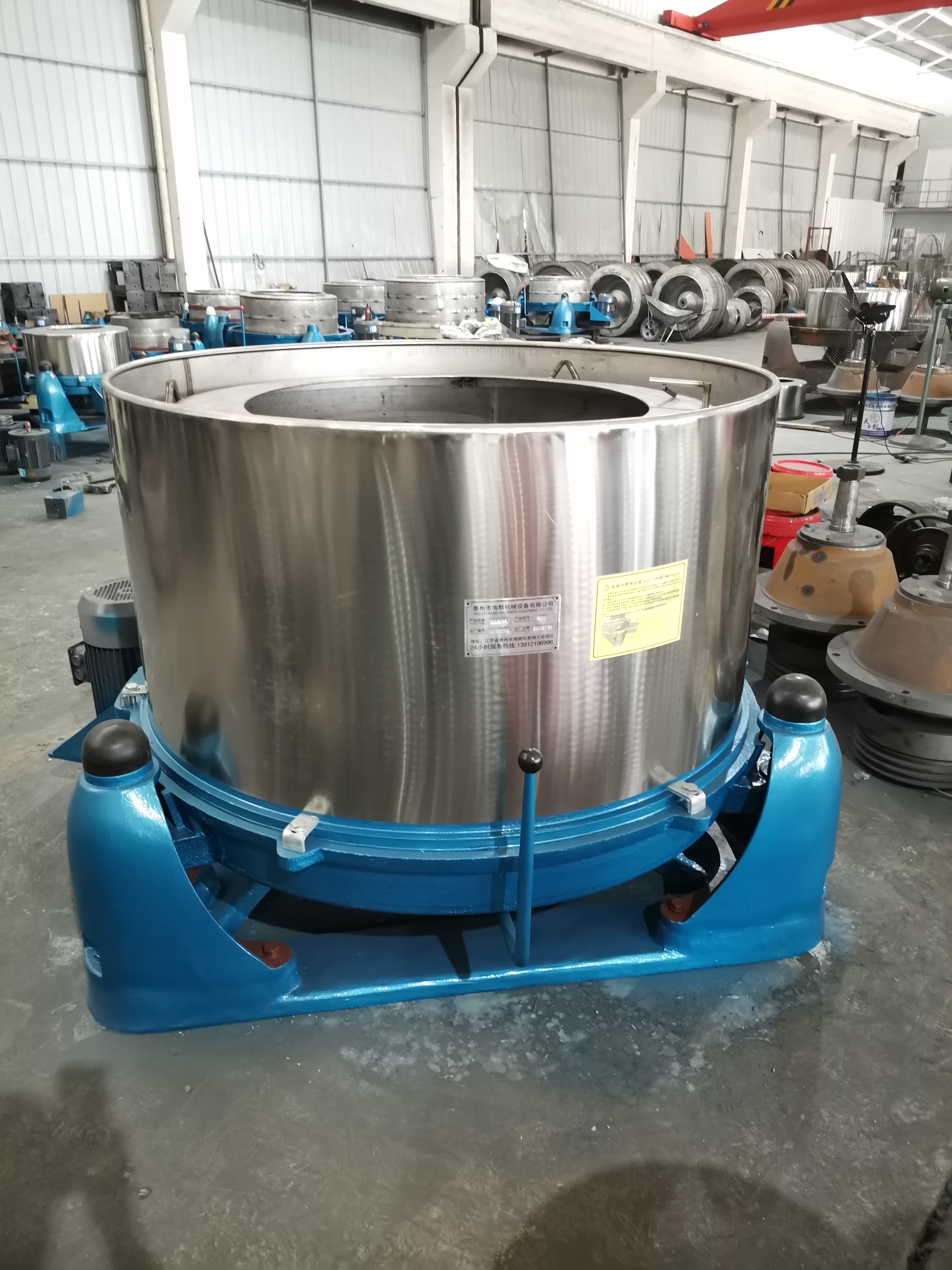 常规工业脱水机,吊篮下出料离心甩干机