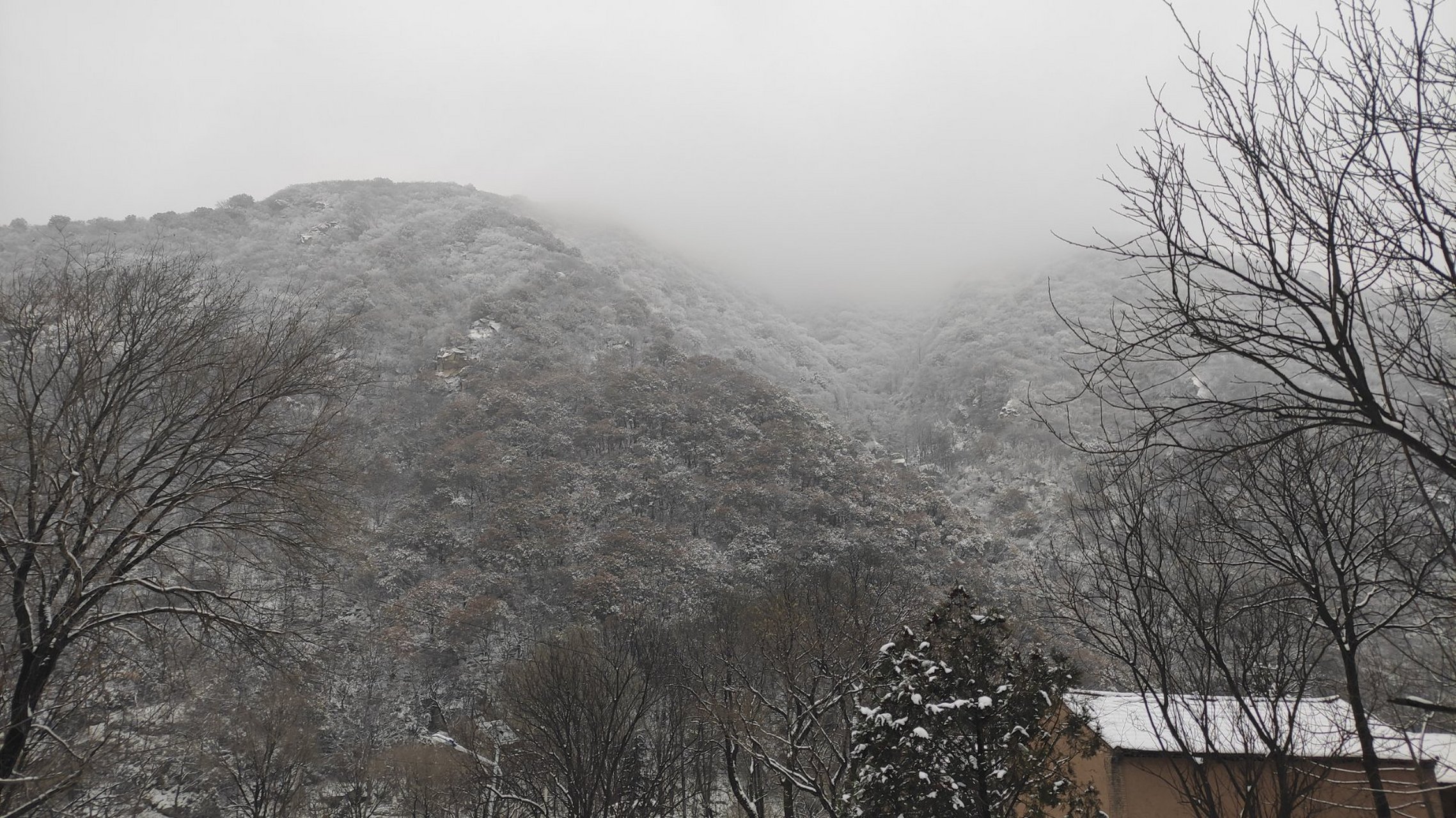 西安秦岭终南山又下雪了,今天冒雪进山爬山赏雪,寻隐问道拜佛,山里