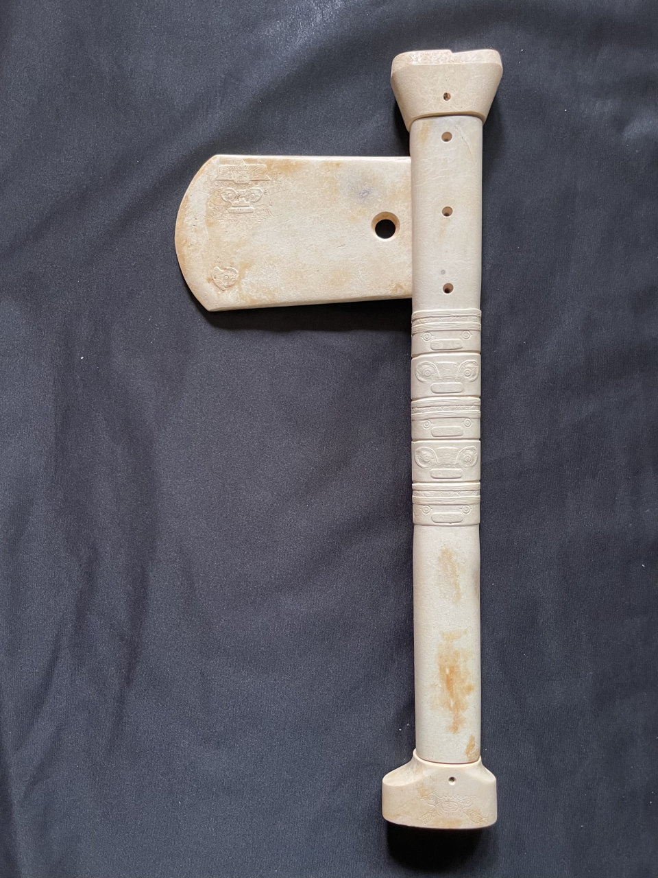 鉴藏良渚文化玉权杖(四件套) 上海滌塵居,寶鼎齋,天字號羊尊軒/古稀