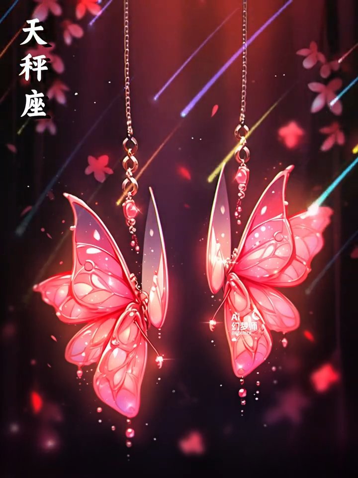 十二星座耳饰,宛如双蝶在耳畔轻盈舞动,它们交织成一片梦幻星河.