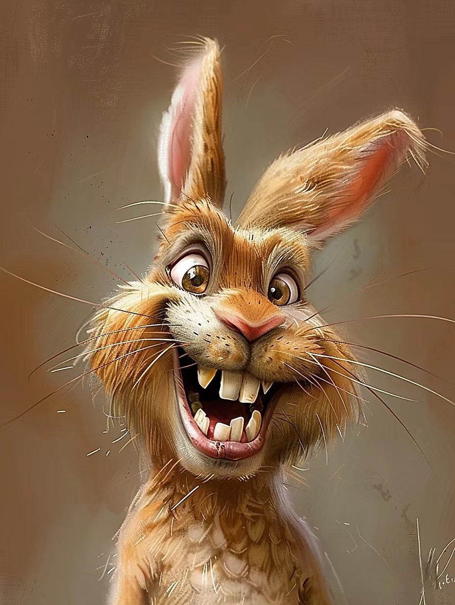 呲牙呲着牙的图片呲大牙图片兔子龇牙咧嘴的图片一只搞怪的兔子凶巴巴