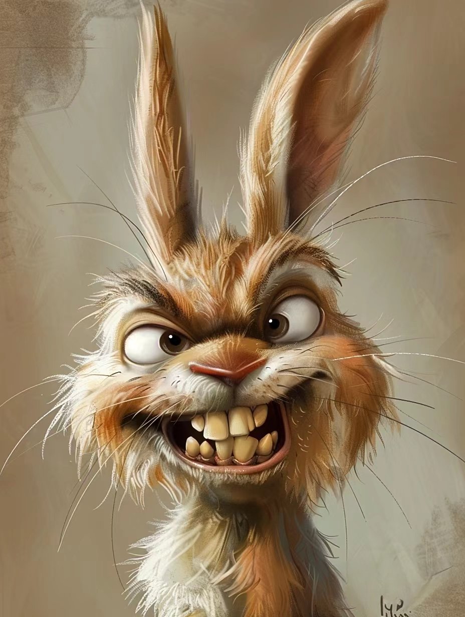 看这只小兔子,简直是欢乐的源泉!