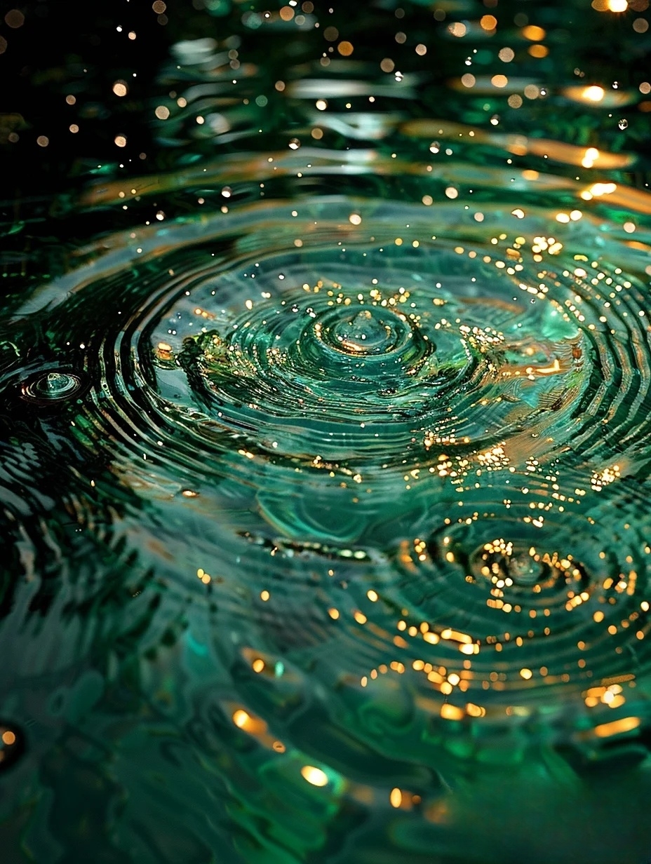 细雨如丝,悄然织就湖面的涟漪画卷.我沉醉其中,思绪也随之飘荡