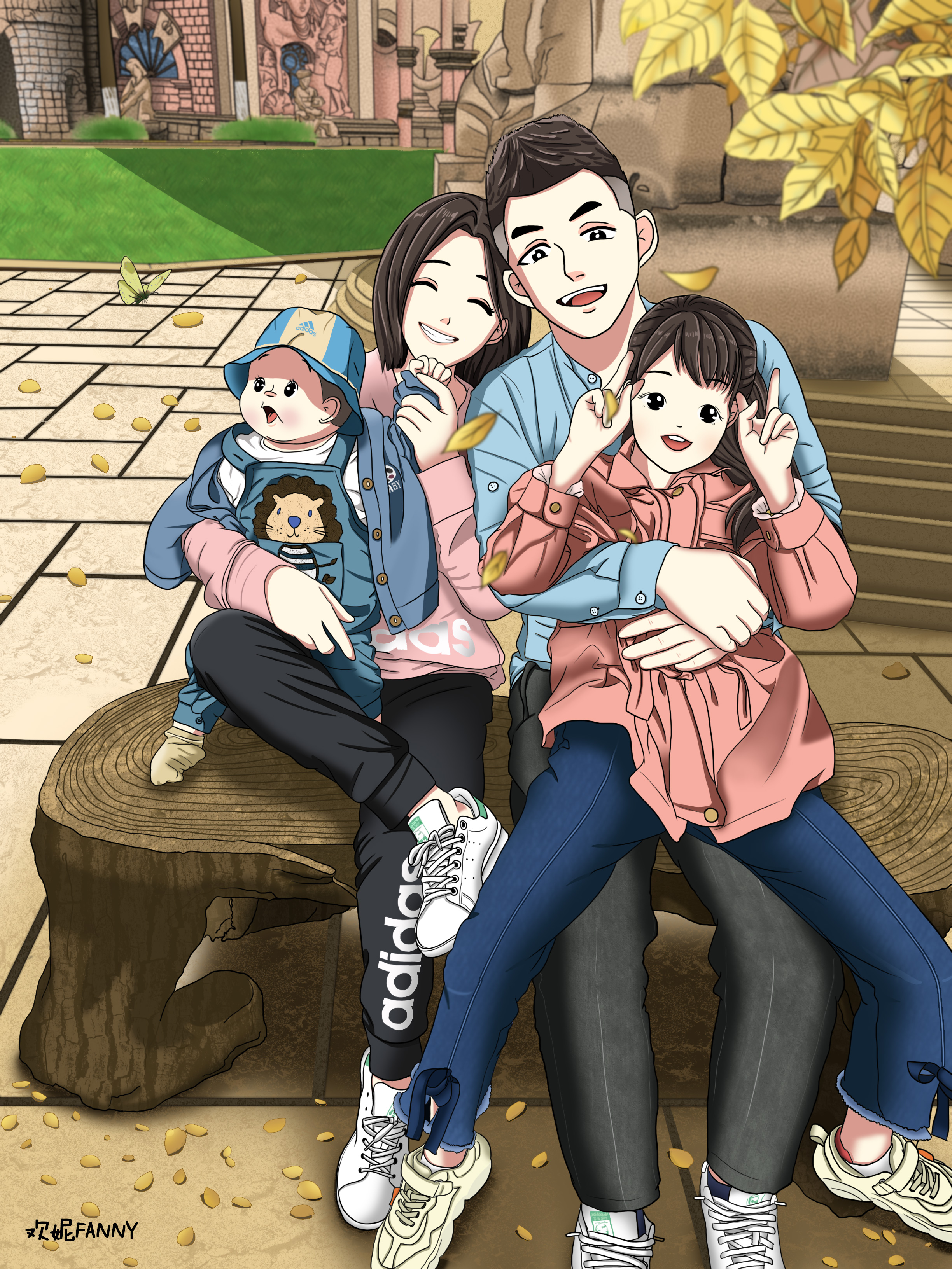 没离婚的清明放假想带着全家全家的动画片 图片动漫全家福图片美满