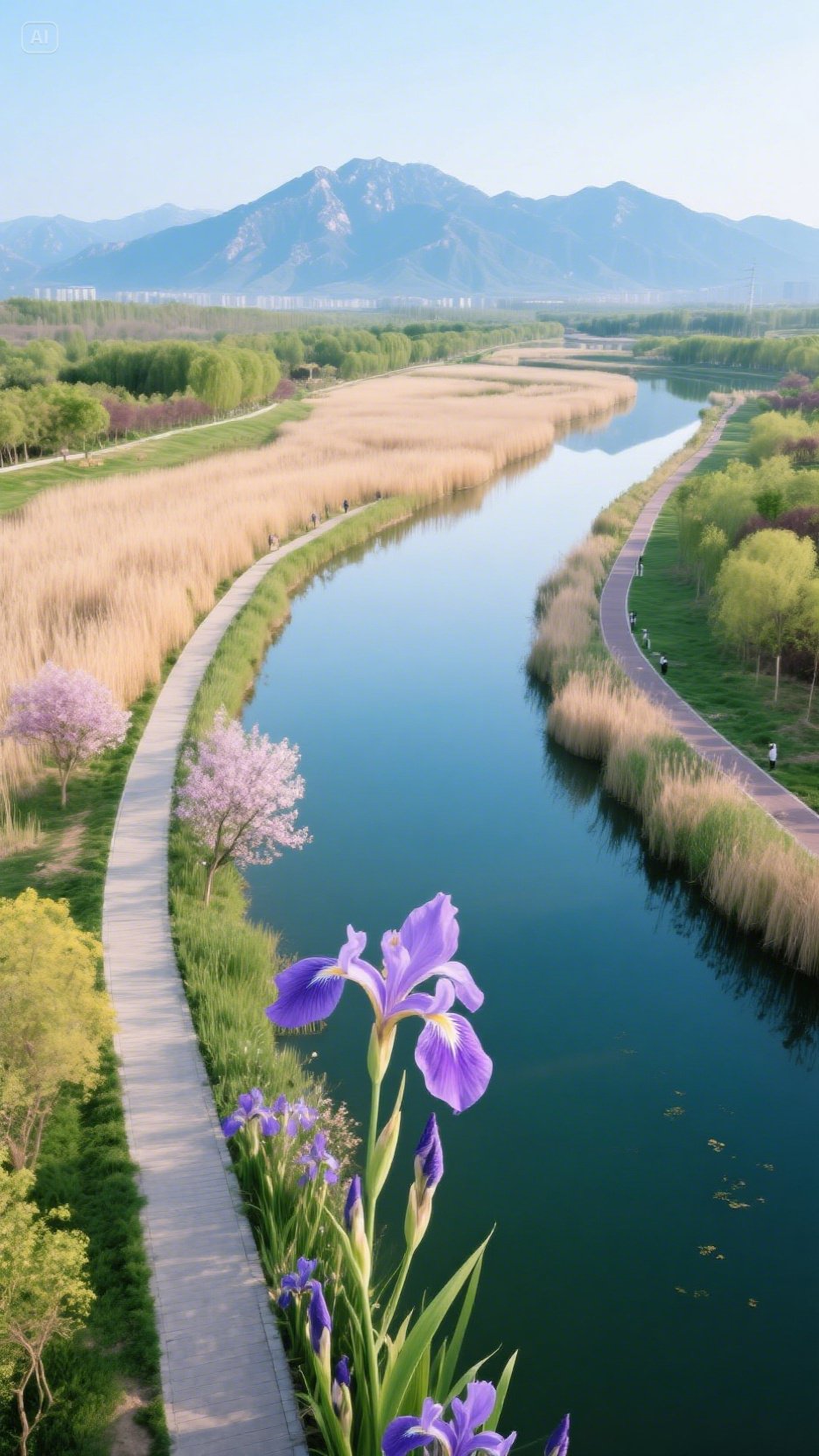 西安洨河生态公园:穿越千亩芦苇荡!