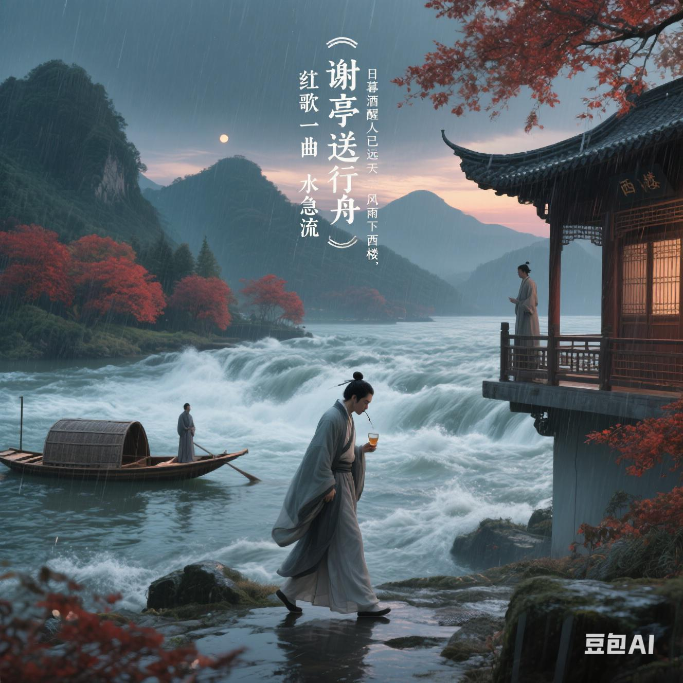 日暮酒醒人已远,满天风雨下西楼.#萤火二创计划##动态连更挑战