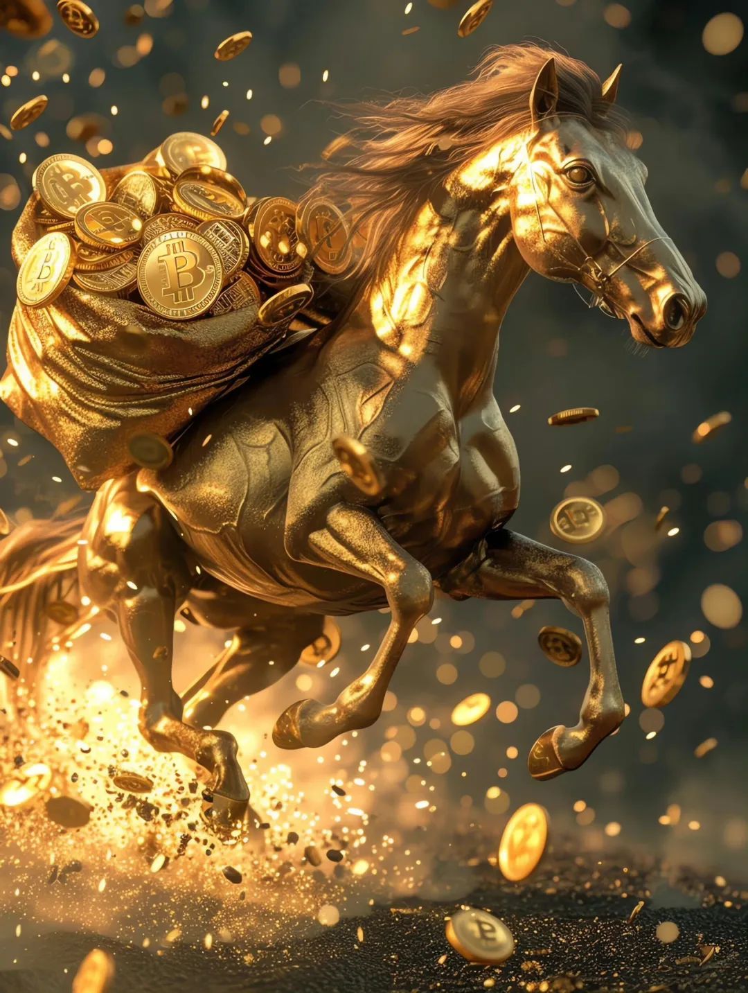 大年初八金马壁纸,看,财富正在向你飞奔而来  祝您马到成功,马上发财