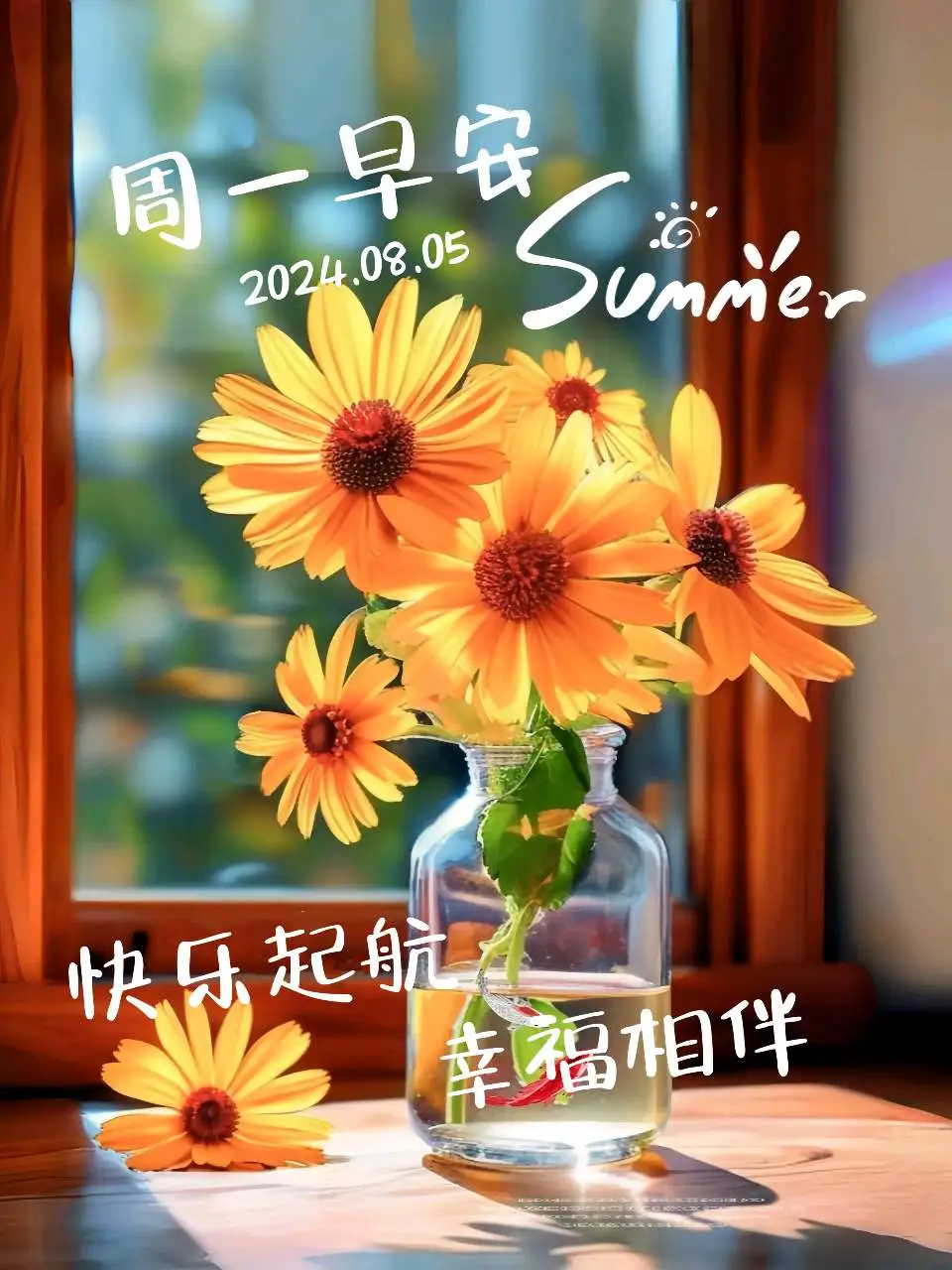 早安你好!新的一天,新的开始,周一快乐!