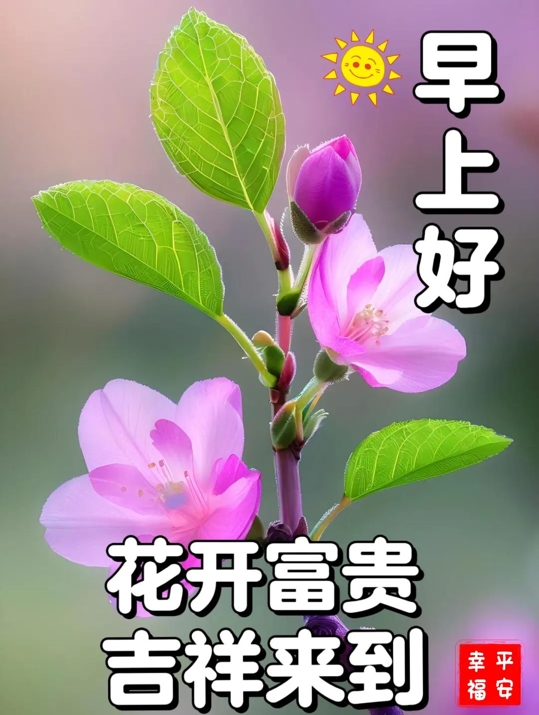 健康长寿乐无边, 吉祥如意心欢然.