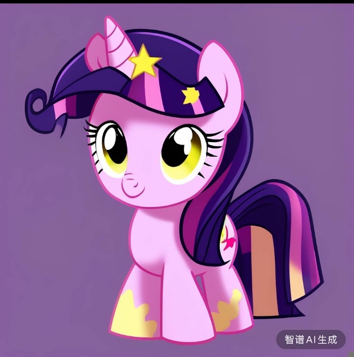 我的马设: 名字:紫星闪耀 可爱标志:蝴蝶 种族:天角兽