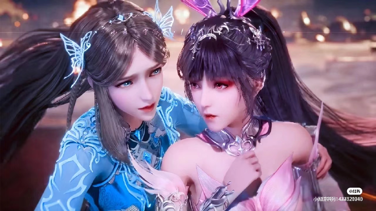 小舞和宁荣荣好美