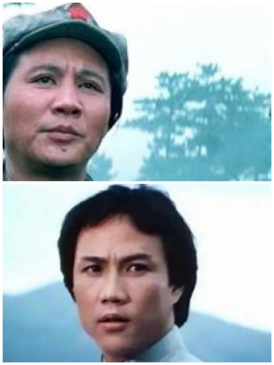 一个是伟人的扮演者古月,一个是霍元甲的扮演者黄元申.