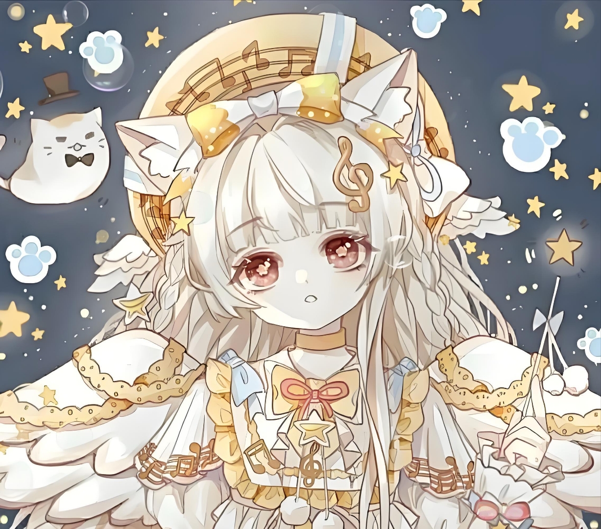 黄色系动漫仙气女头像