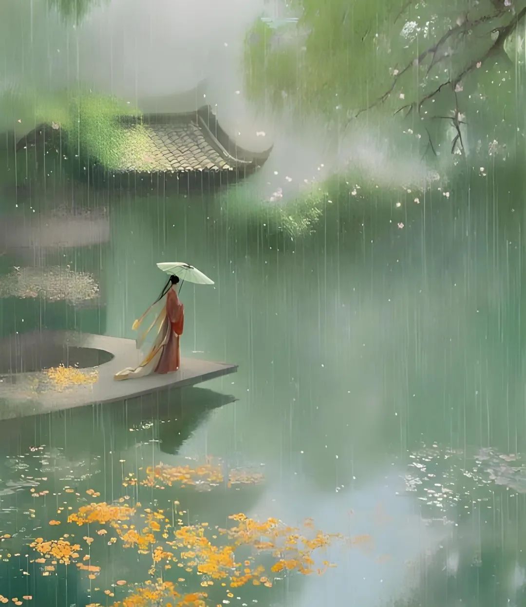 上联:深秋帘幕千家雨, 提示:平平中仄平平仄 下联:?