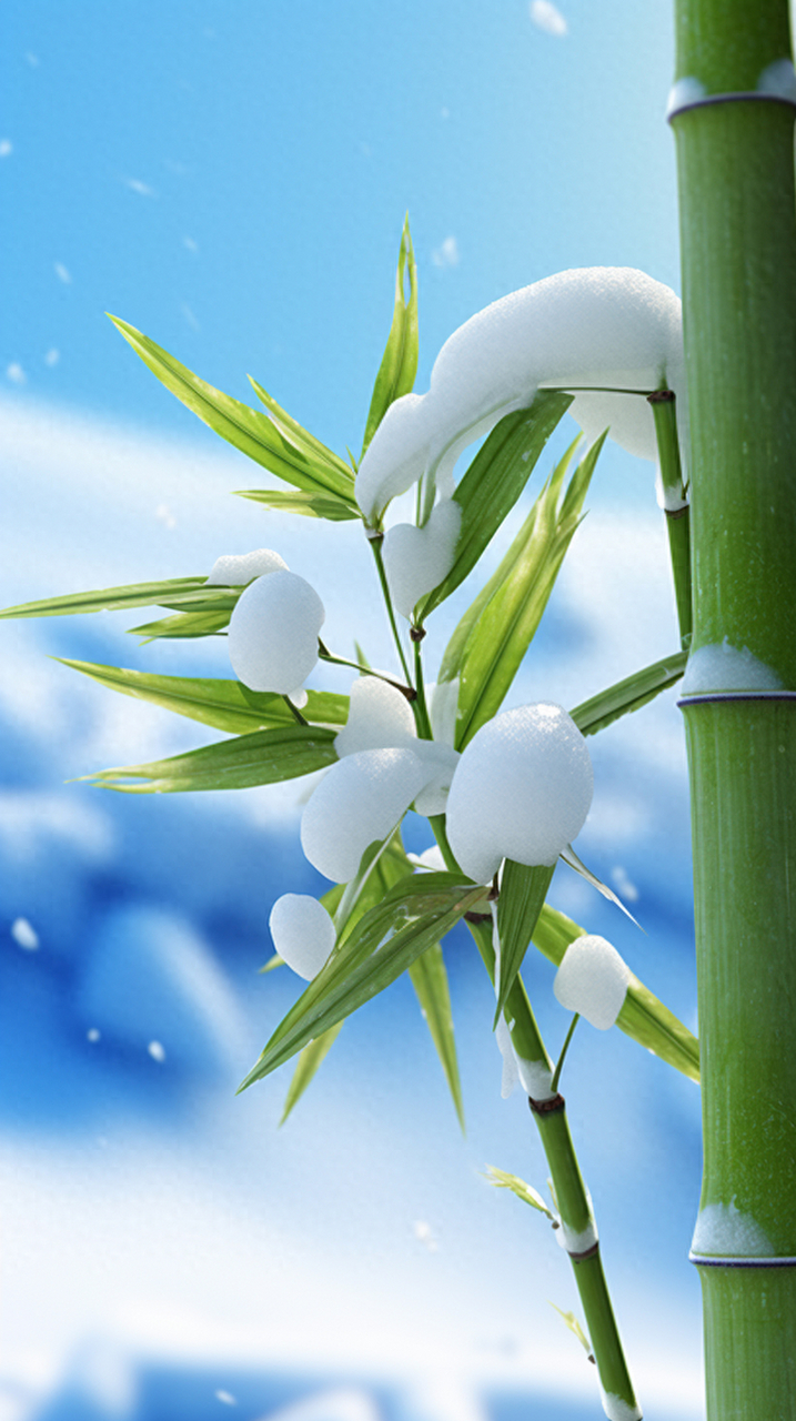 雪中竹韵,清雅之最   🎋 竹,清雅脱俗,傲骨铮铮.