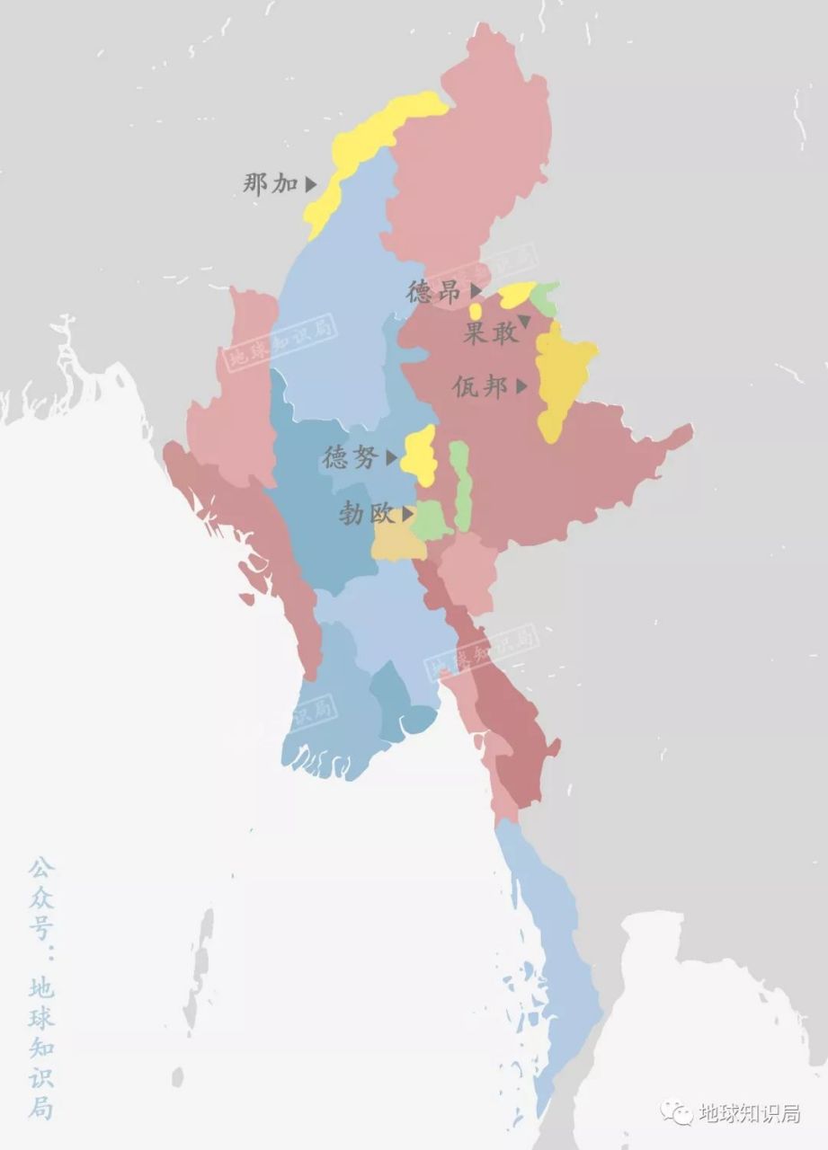 云南瑞丽与缅甸地图图片