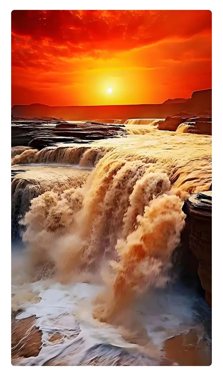 壮美图片分享:黄河壶口瀑布,国家5a级景区