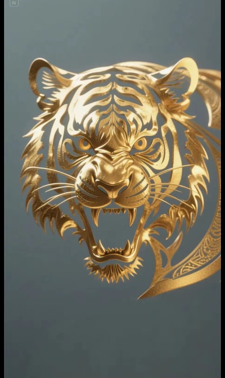 图片分享:鎏金虎王精美壁纸欣赏