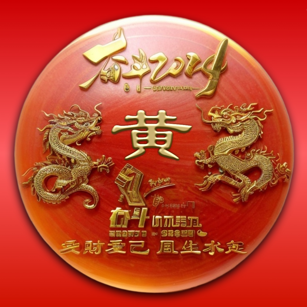 黄字龙图,牌匾圆润.寓意深厚,品味非凡