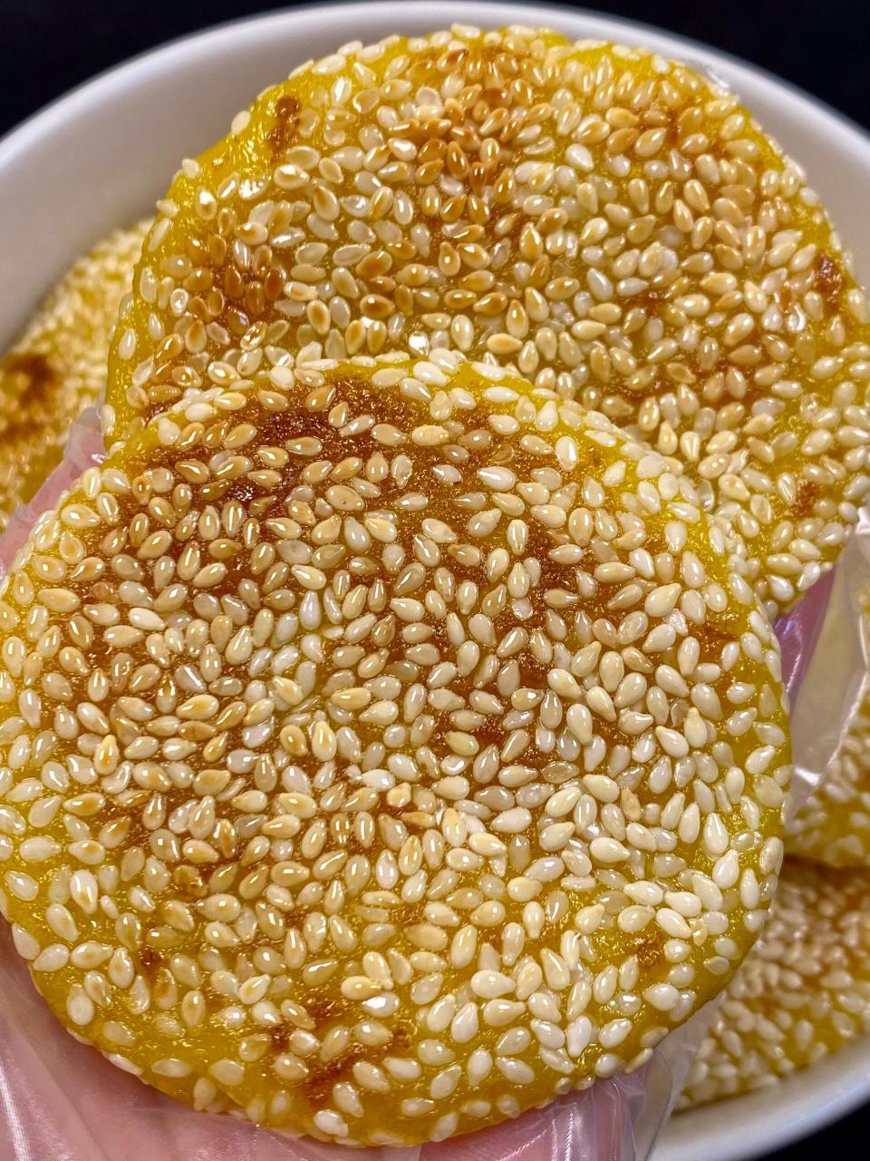 平底锅就能做的芝麻南瓜饼出锅真的香迷糊了,巨好吃!