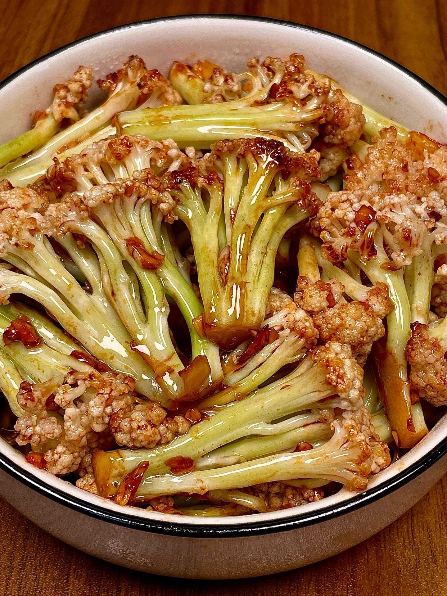 蒜香花菜好好吃的 清脆爽口好吃不腻