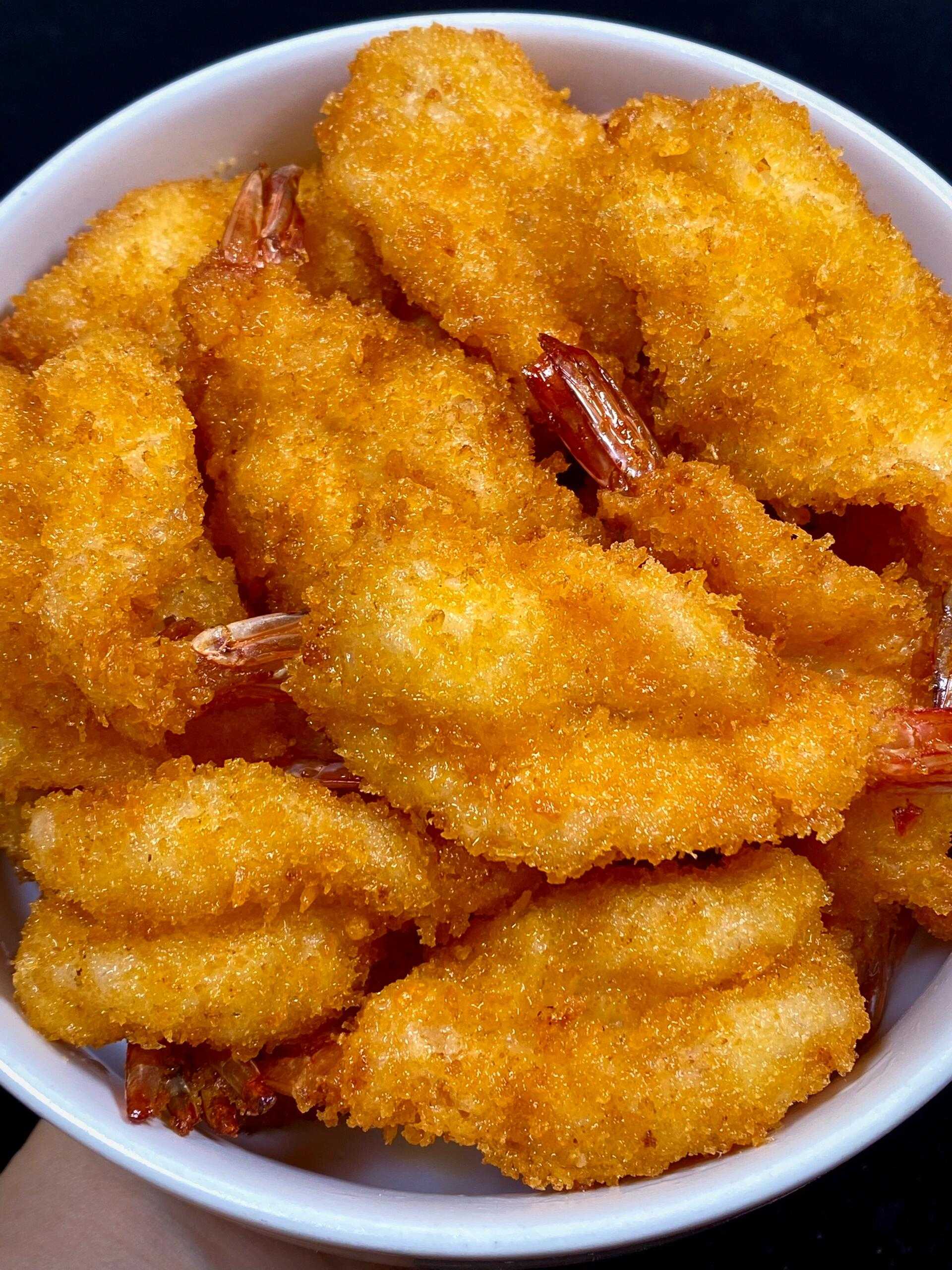 香酥的面包糠炸虾真的是香迷糊啦!