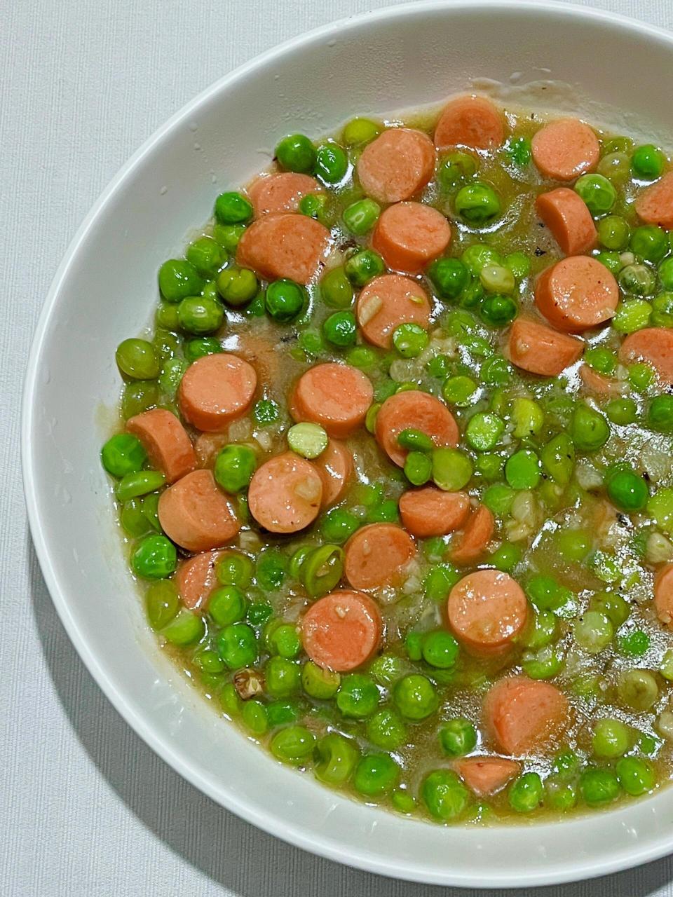 分享好吃的豌豆火腿肠做法01美味的家常菜91