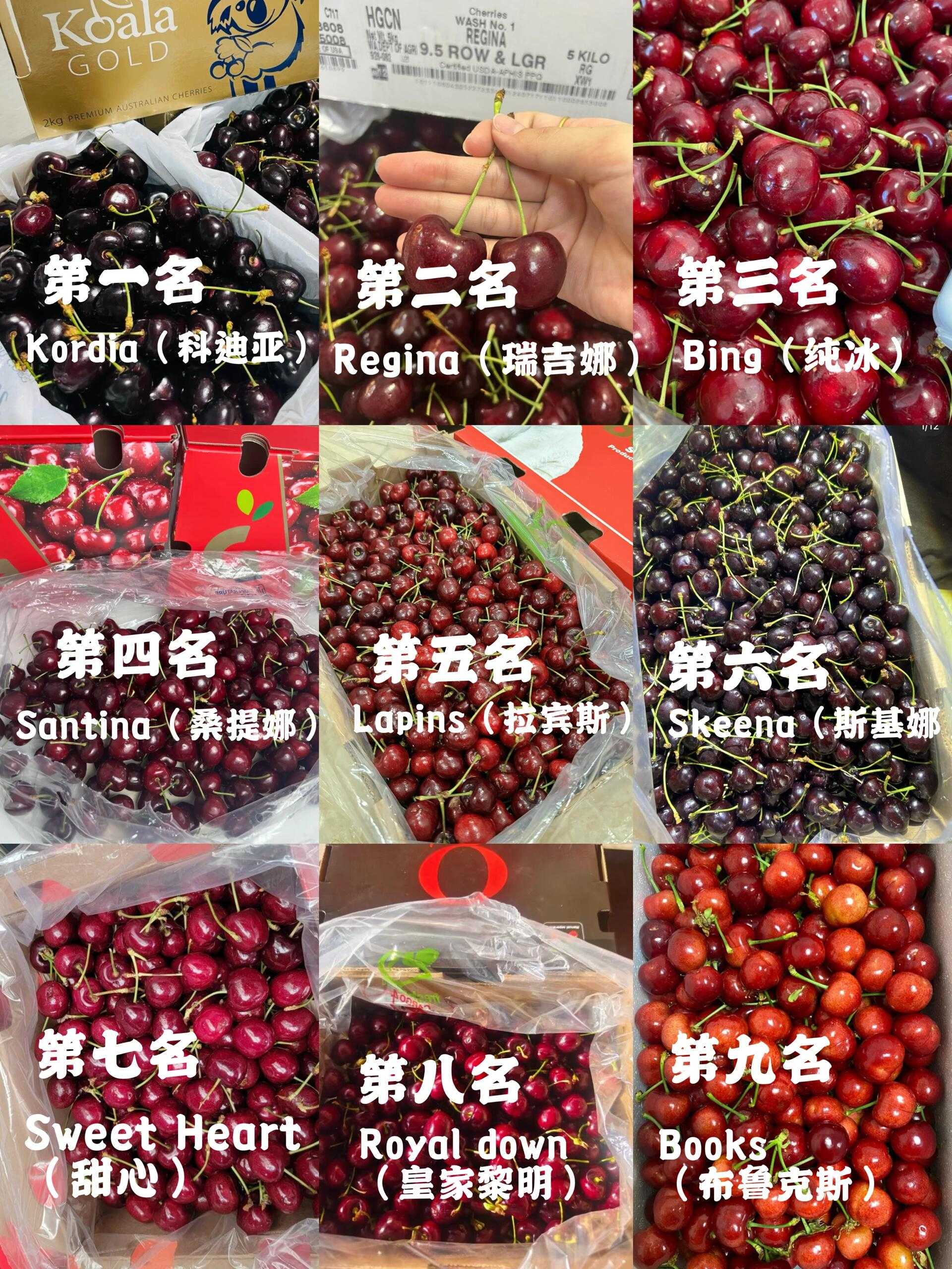 车厘子这些品种你们都吃过吗?