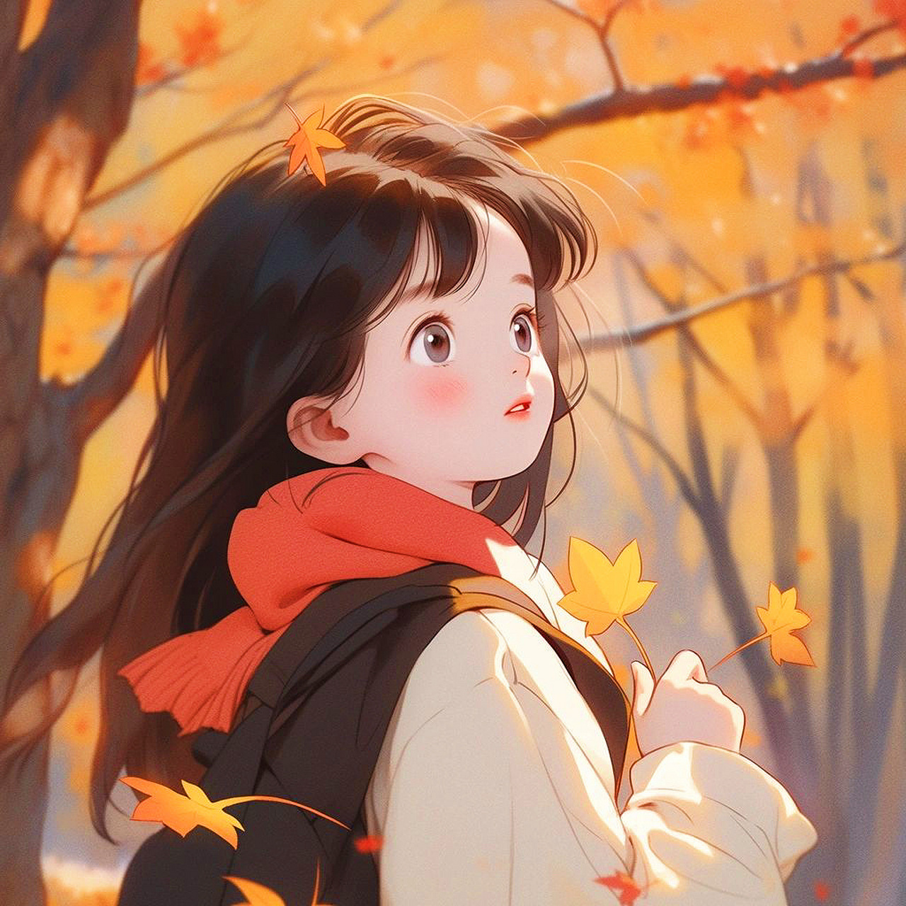 " 秋日女生头像 . " 676767