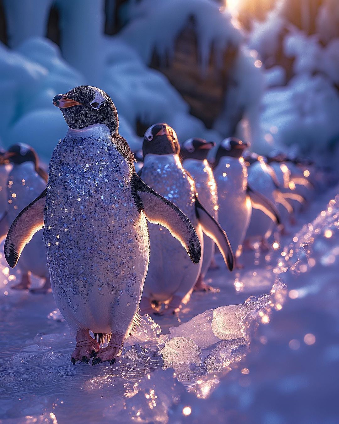 闪闪发光的南极企鹅