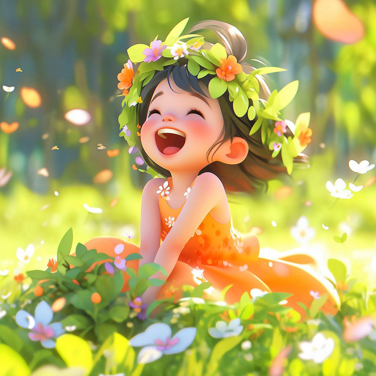 " 夏日繁花开,姑娘乐开怀 . " 676767