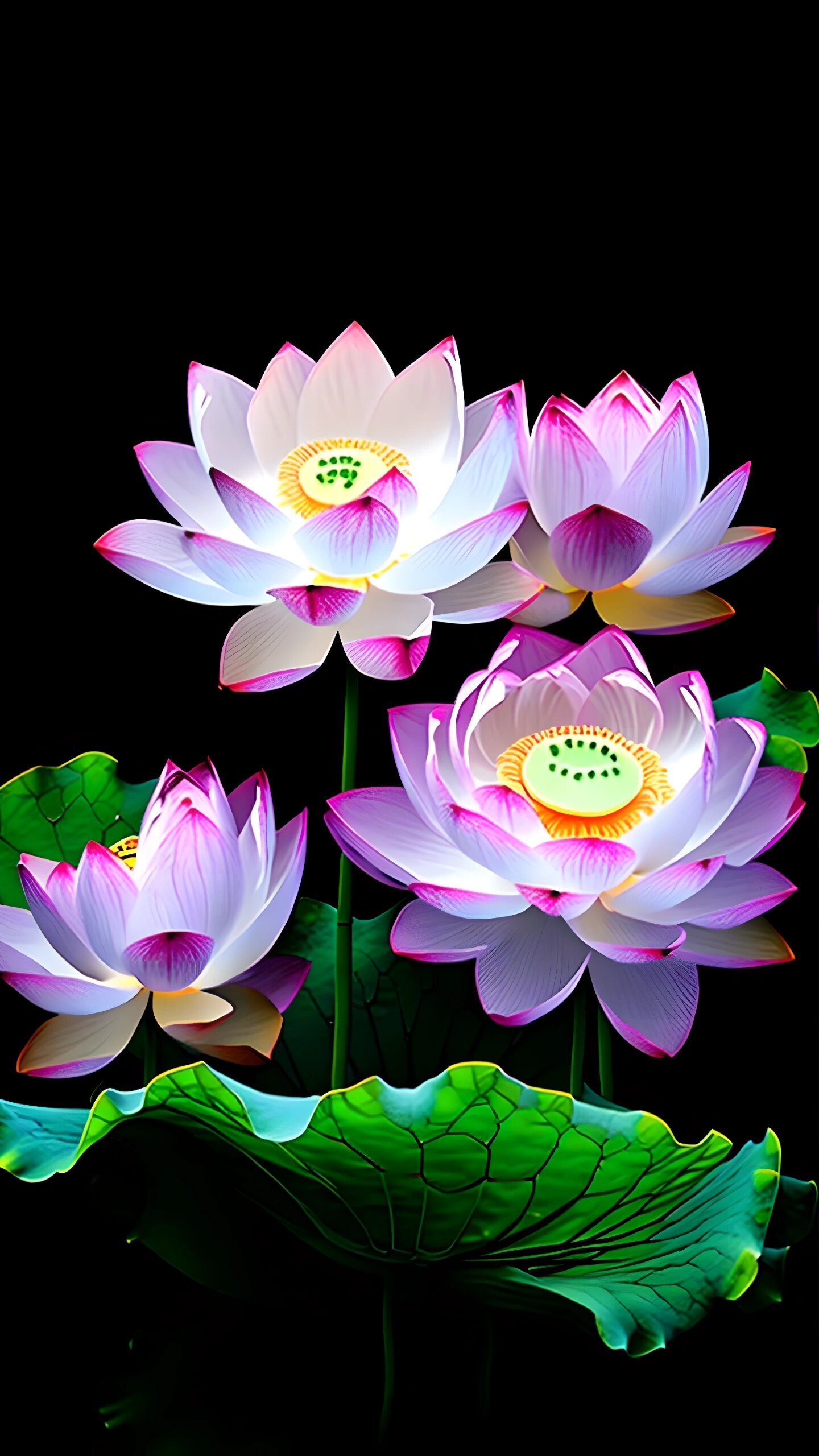 荷叶莲莲,莲莲如意,莲莲好运.