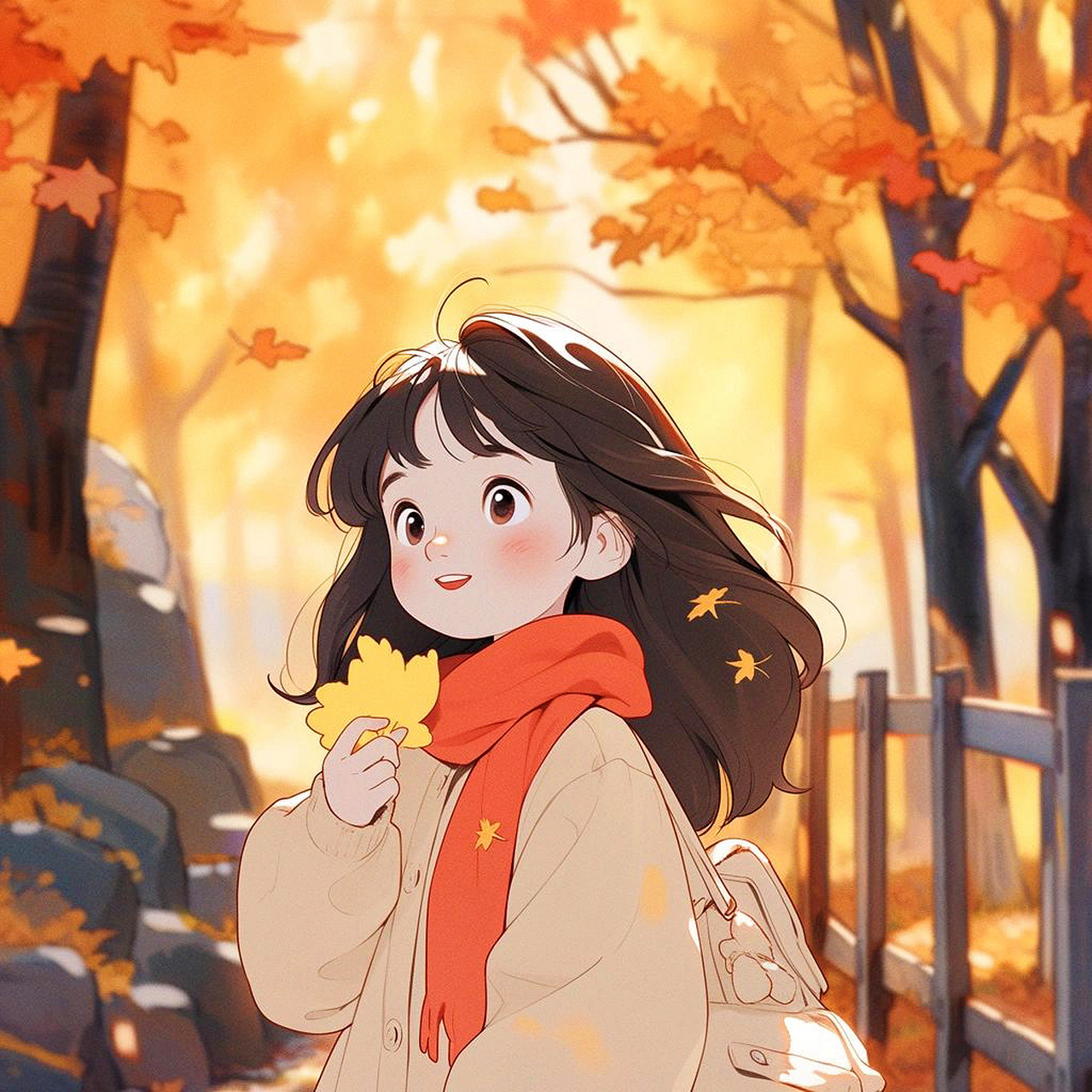 " 秋日女生头像 . " 676767