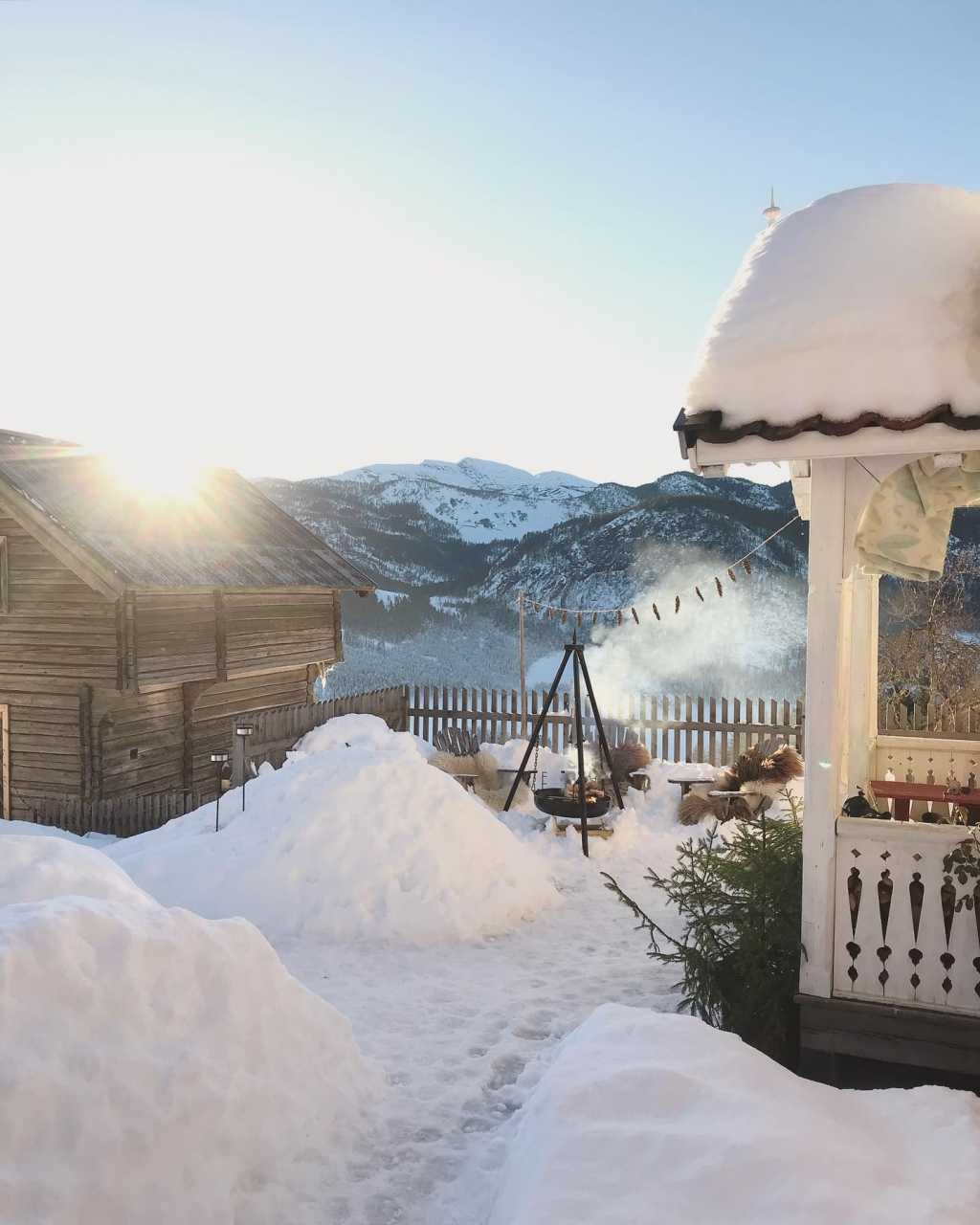 雪后的挪威农场 银装素裹 美好如画~ 7615 .
