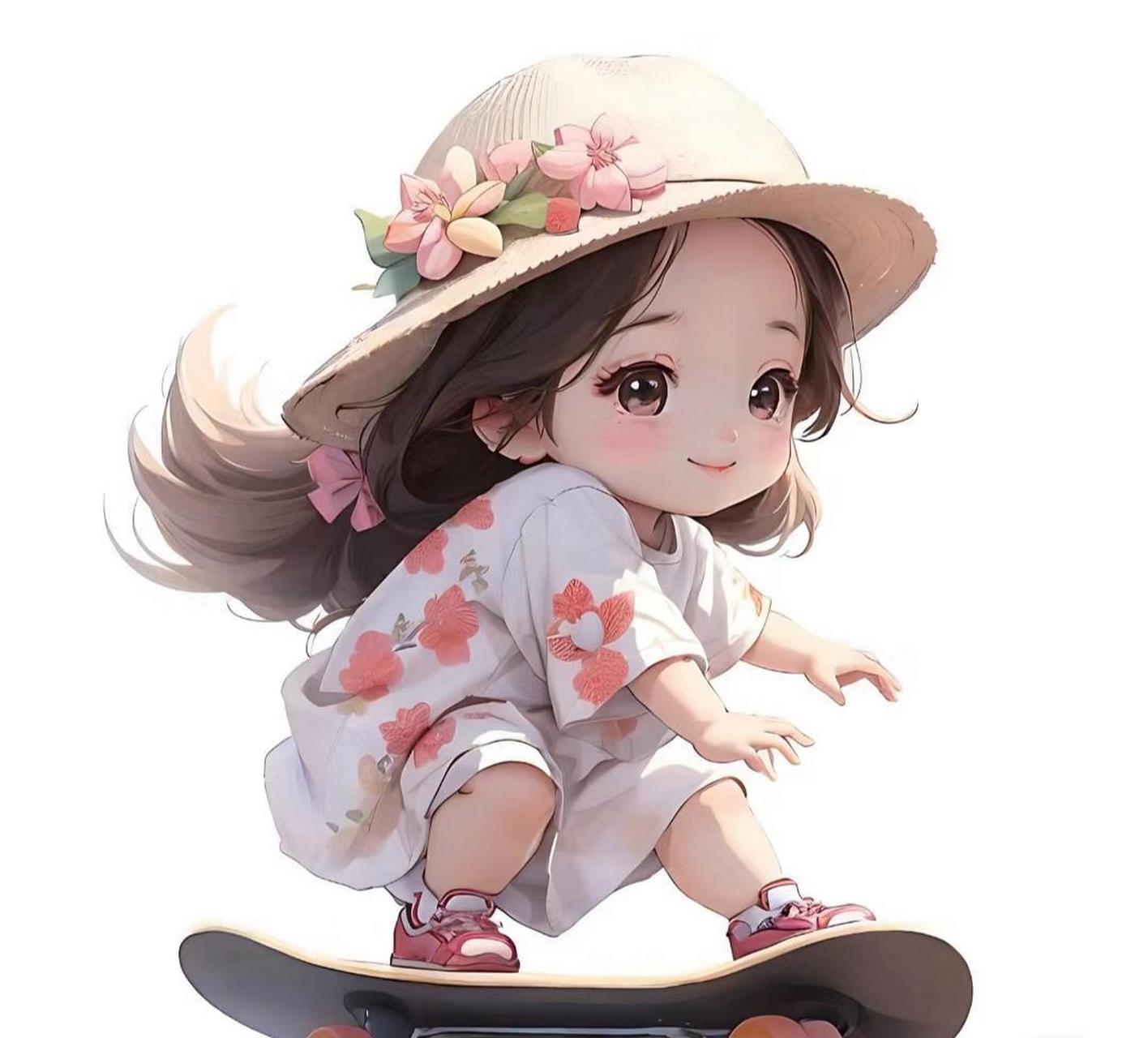 俏皮翻糖滑板小宝贝头像05 676767