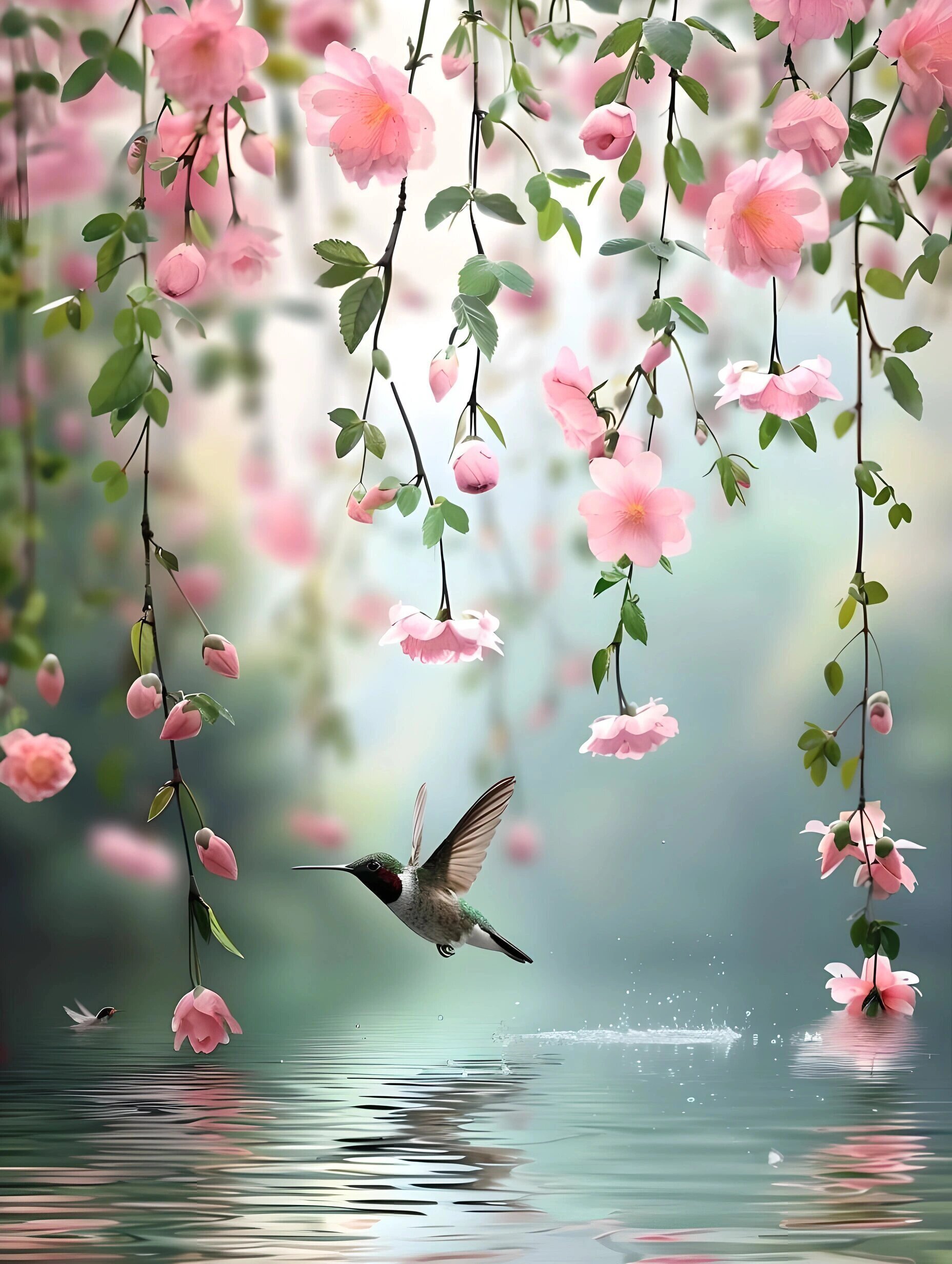 " 双飞燕子几时回,夹岸桃花蘸水开 "