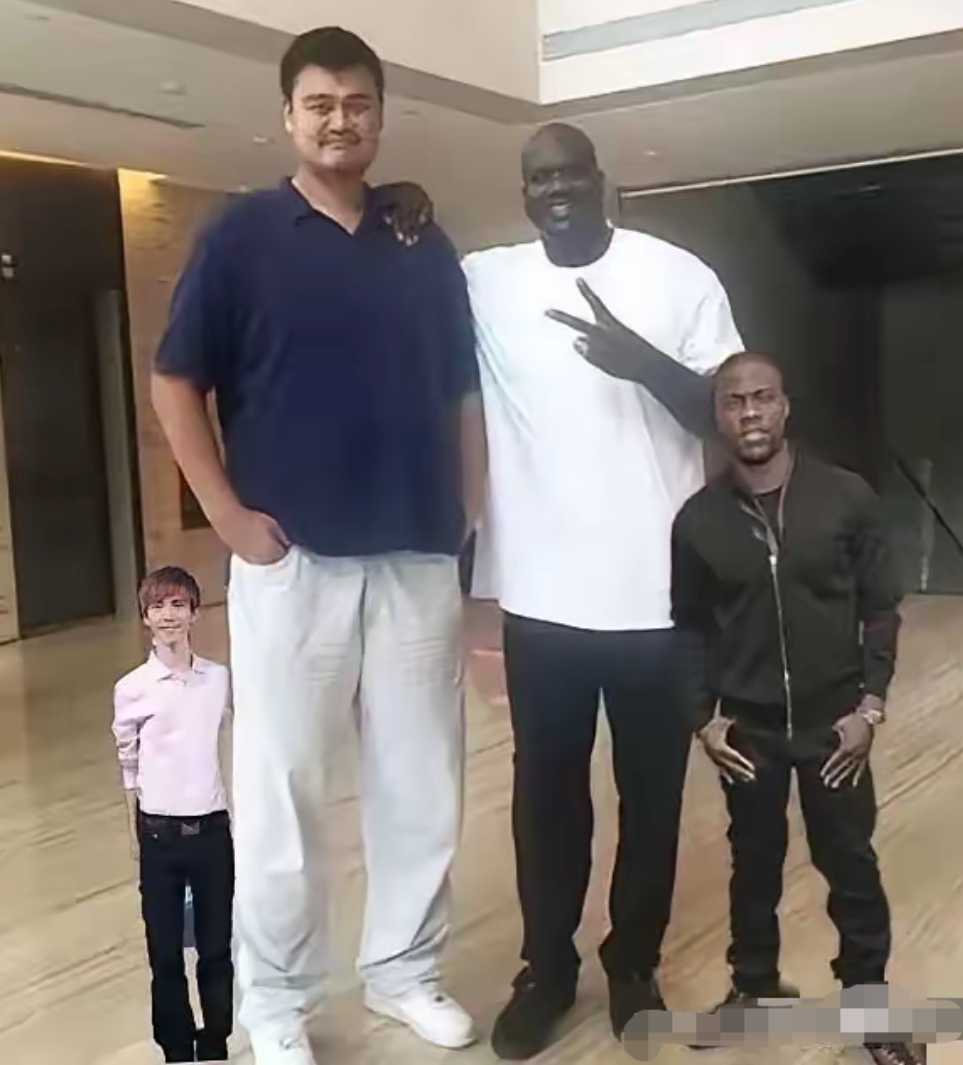这图p的就有一点过分了,姚明虽然是高,但郭敬明也没有那么矮吧!
