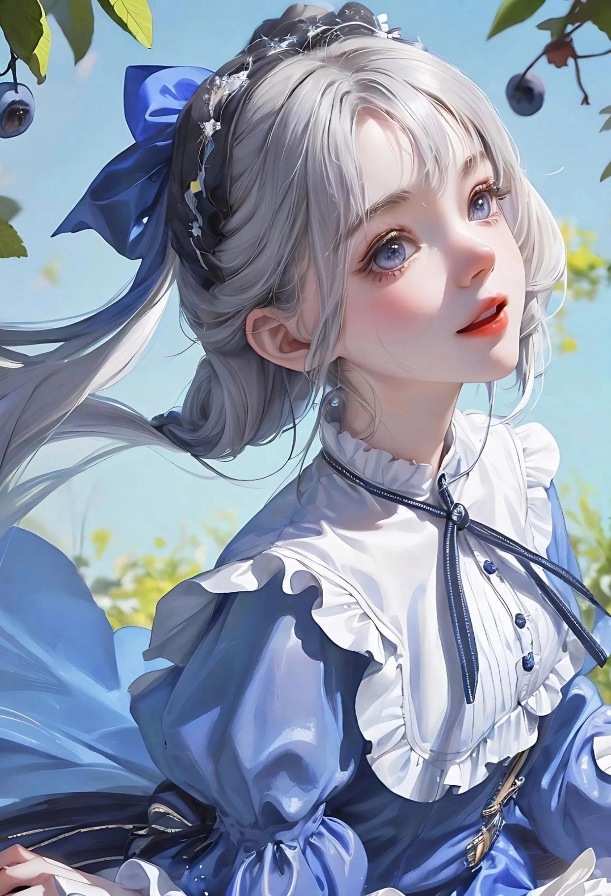 分享蓝色蓝莓头像