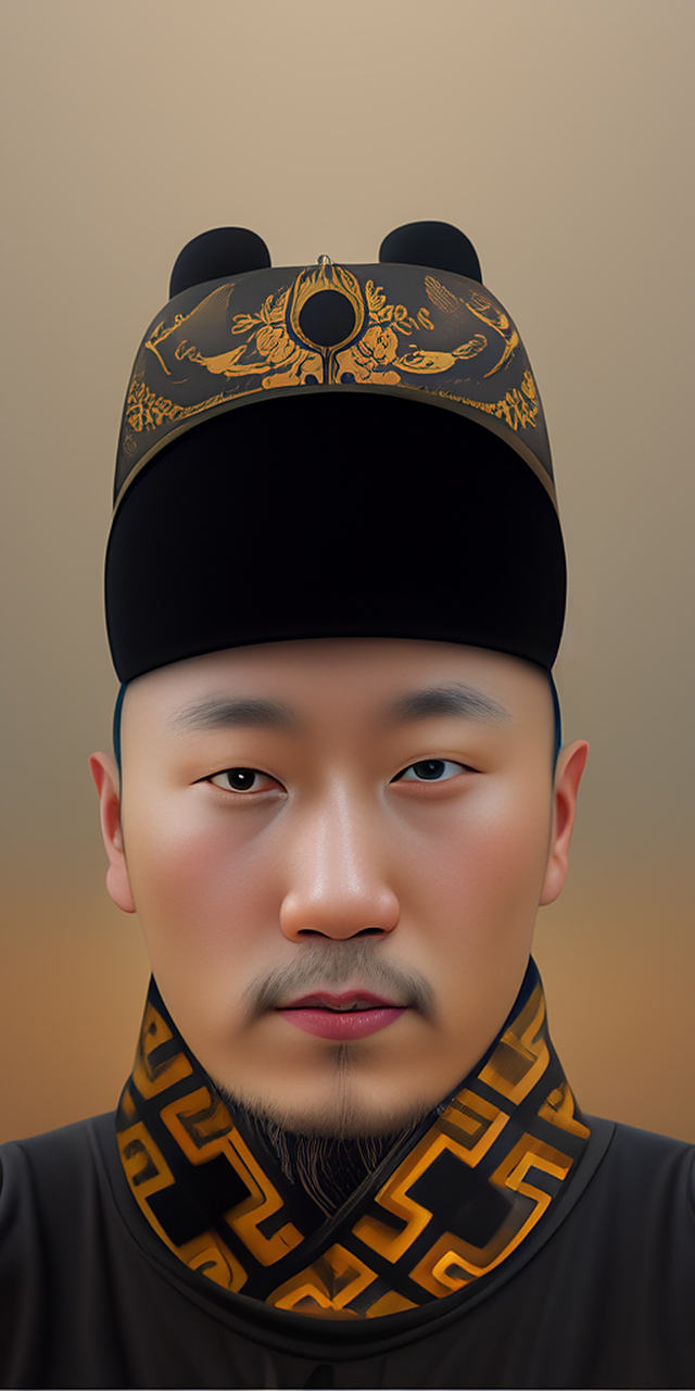 利用ai工具,参考现藏于台北故宫博物院的《明光宗朱常洛像》,复原明