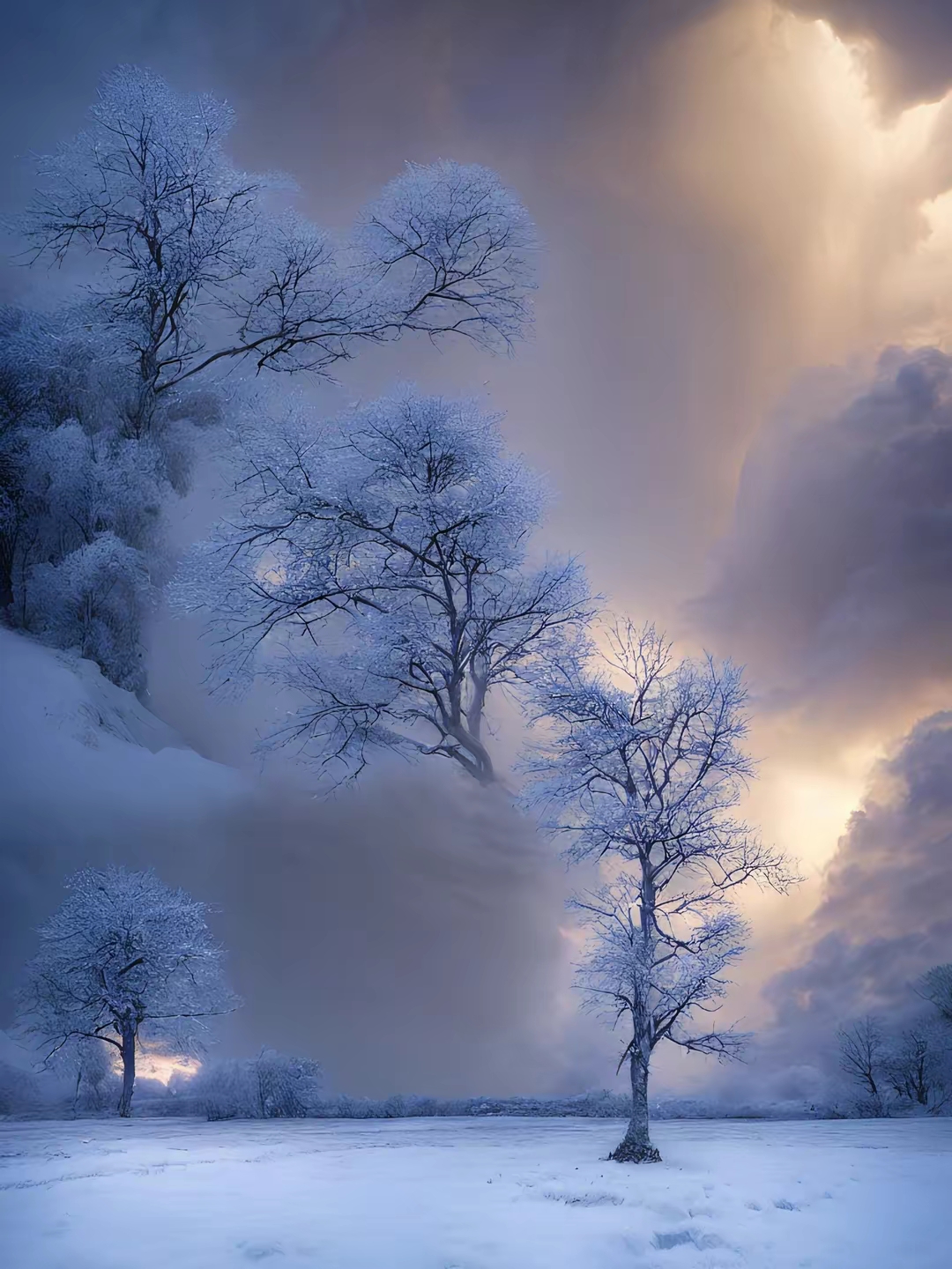 随手拍的冬季封神照片#  "冬季的树林,被雪装点得如诗如画.