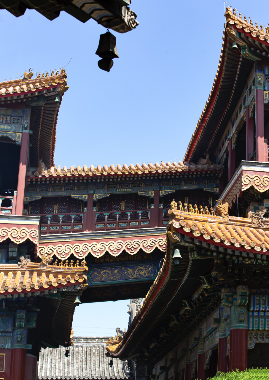 雍和宫#  《京都古刹》-雍和宫(四)     万福阁内供奉一地上18米