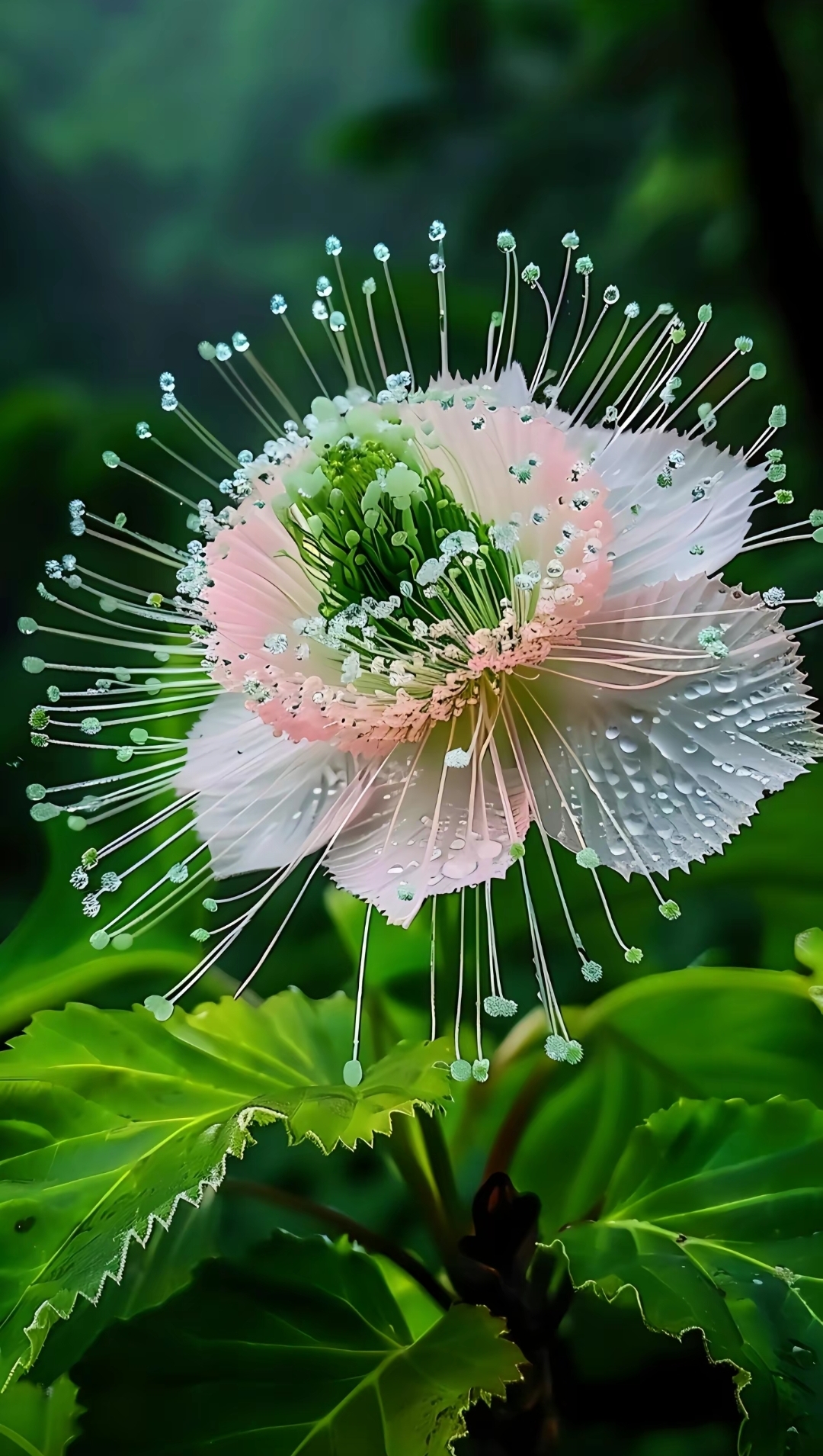 这朵花蕾简直美得让人窒息!水珠点缀在花瓣上,仿佛是大自然的珠宝