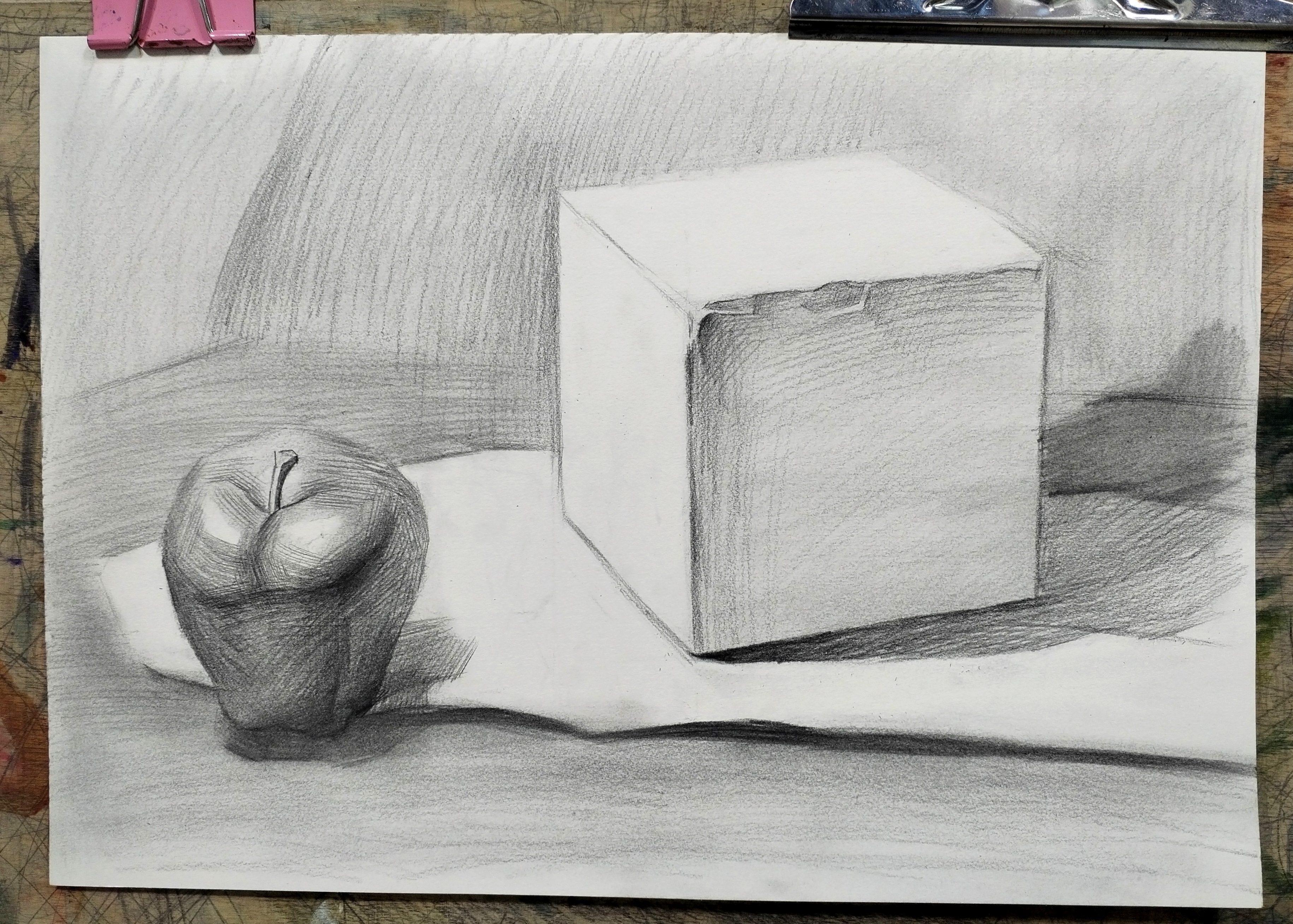 寒假美术班, 静物写生45分钟示范作品