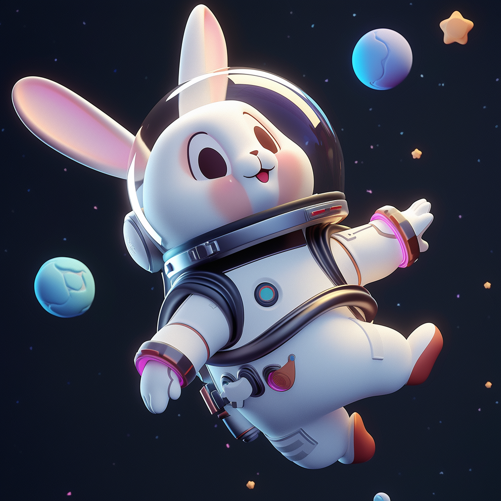 现在,就让我们可爱的兔子宇航员正在为我们揭开宇宙的神秘面纱