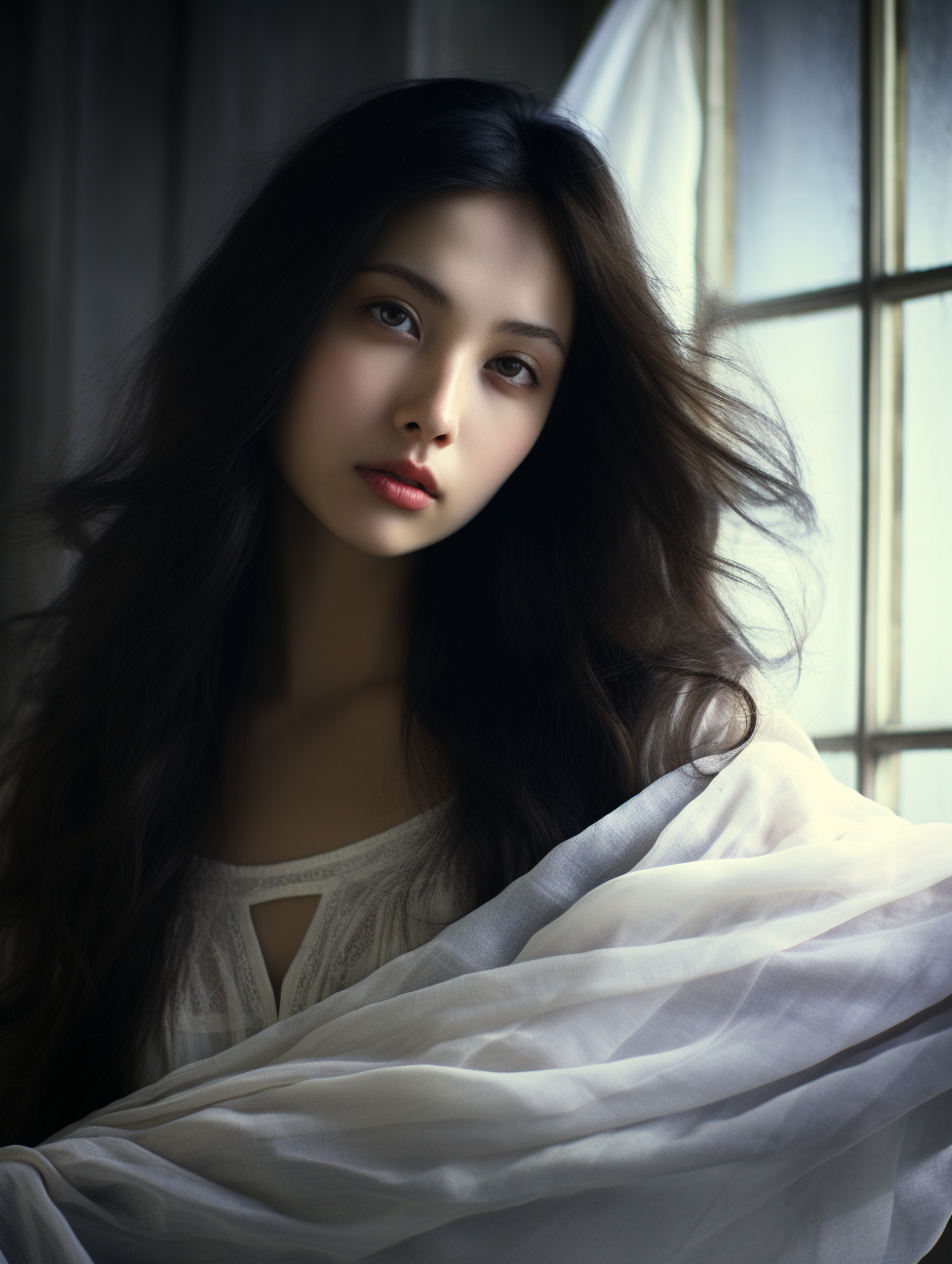 白衣的东方美人